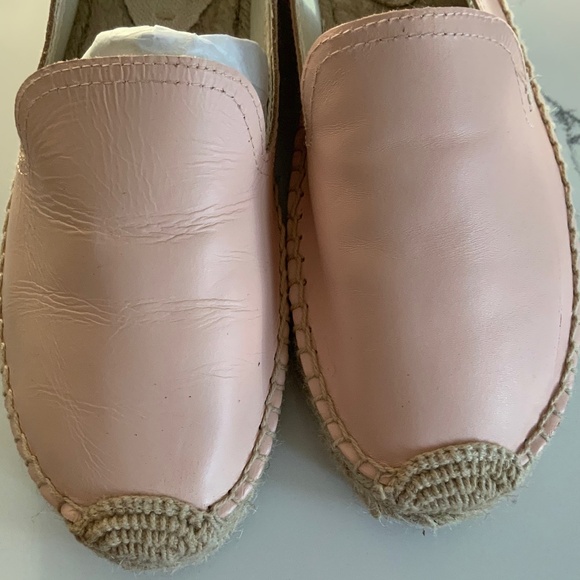 Soludos Pink Leather Smoking Espadrille SZ 7 - Picture 4 of 12